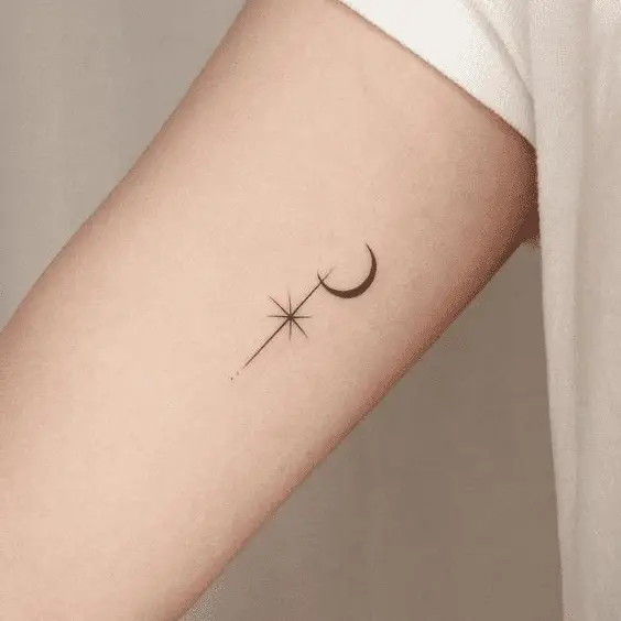 Minimalist Moon Tattoo