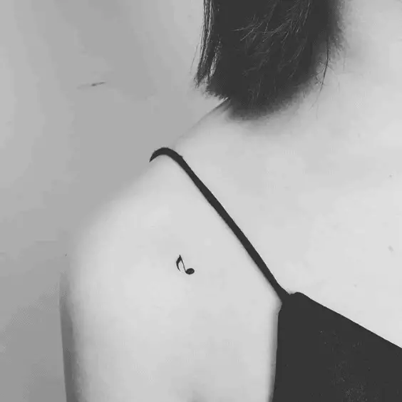 Minimalist Music Note Tattoo