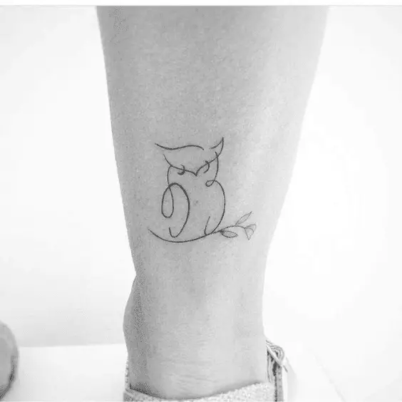 Minimalist Owl Tattoo