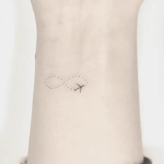 Minimalist Airplane Tattoo