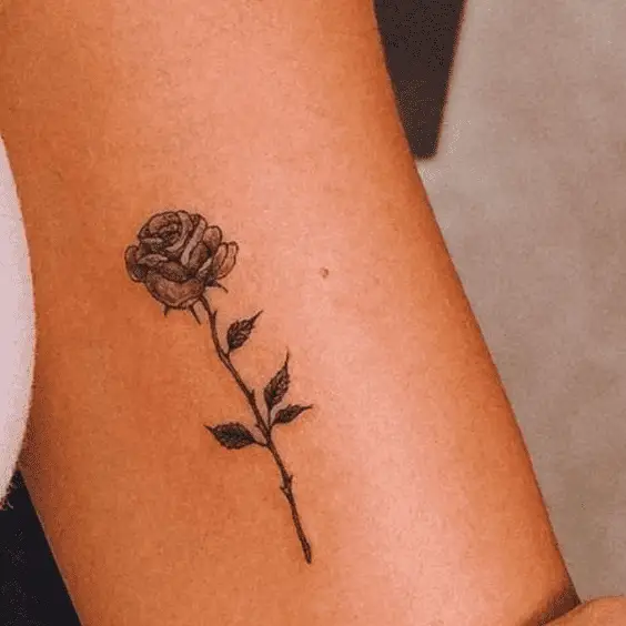 Minimalist Rose Tattoo