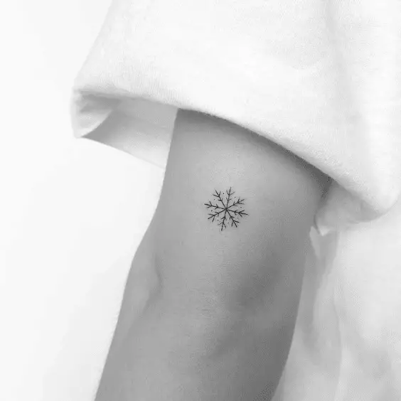 Minimalist Snowflake Tattoo