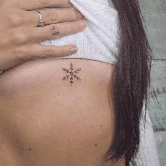 Minimalist Snowflake Tattoo