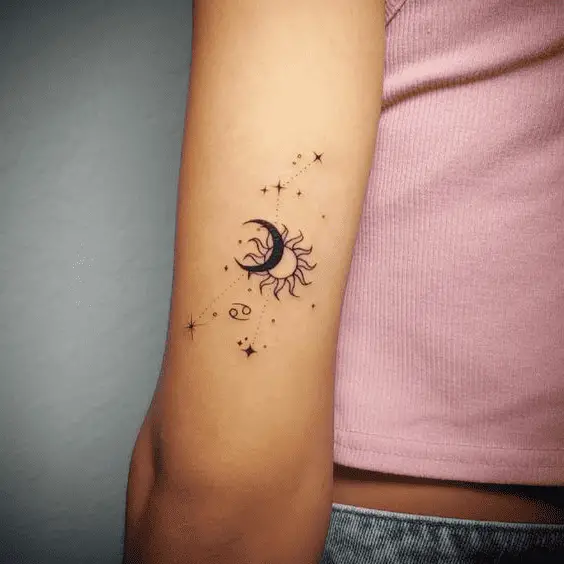 Minimalist Sun Tattoo