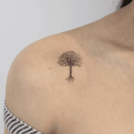 Minimalist Tree Tattoo