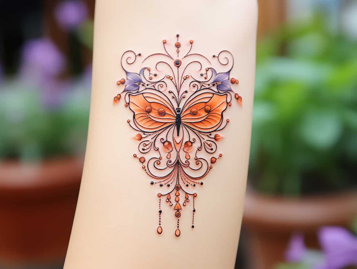 Orange Butterfly Tattoo Meaning Unveiling the Symbolism of a Colorful