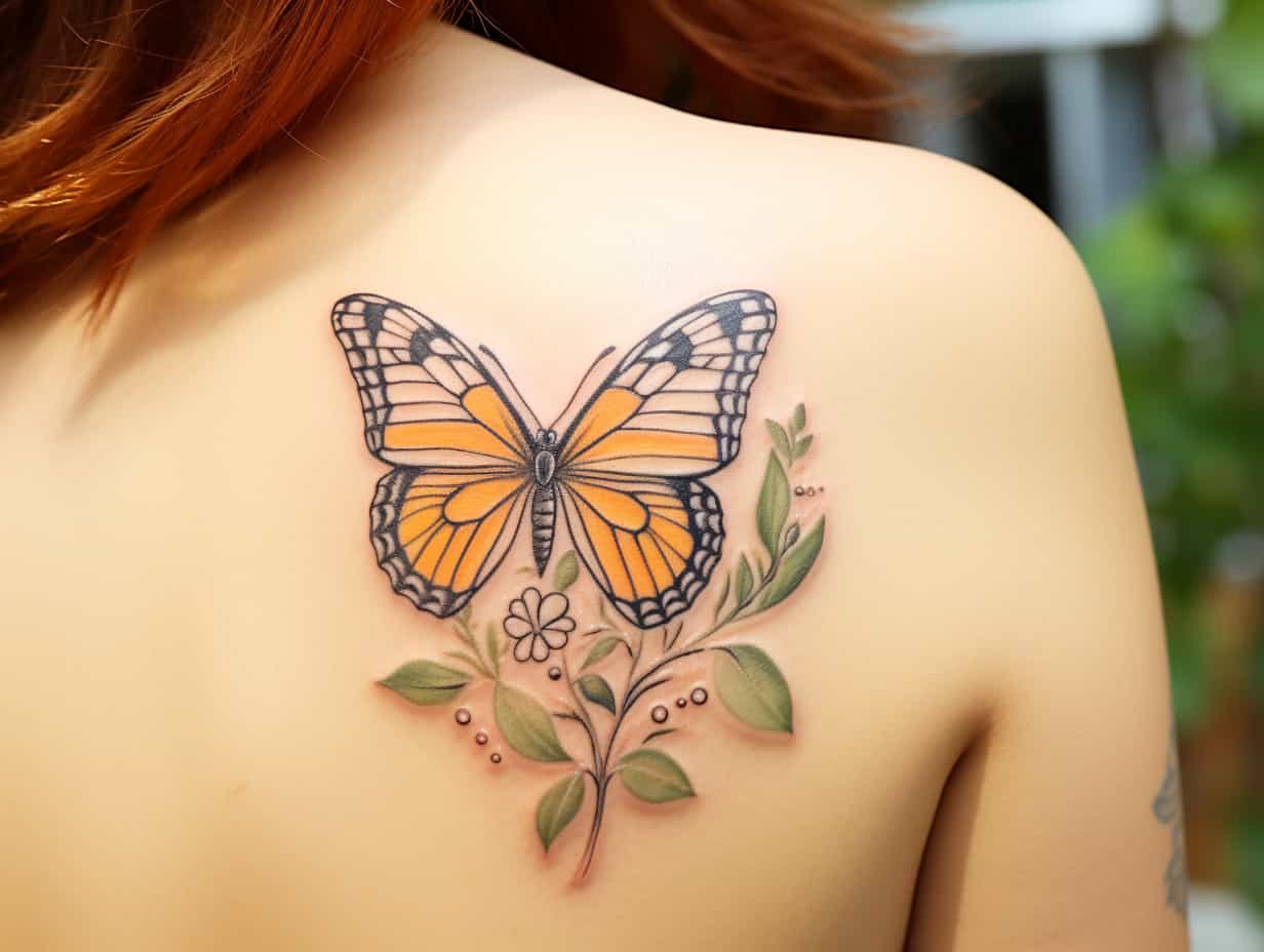 Orange Butterfly Tattoo Meaning: Unveiling the Symbolism of a Colorful Flutter