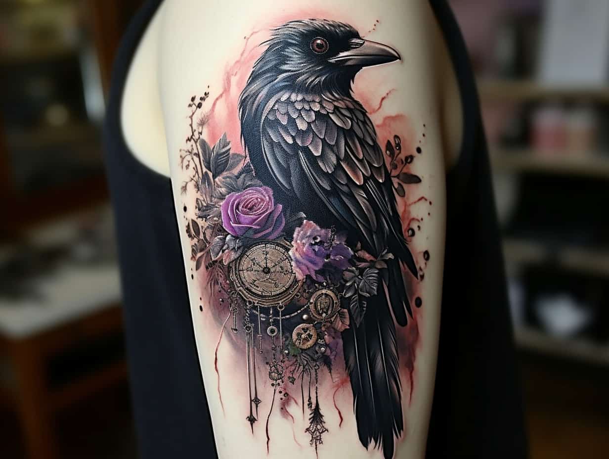 Raven Tattoo Meaning And Symbolism (Wisdom + Protection)