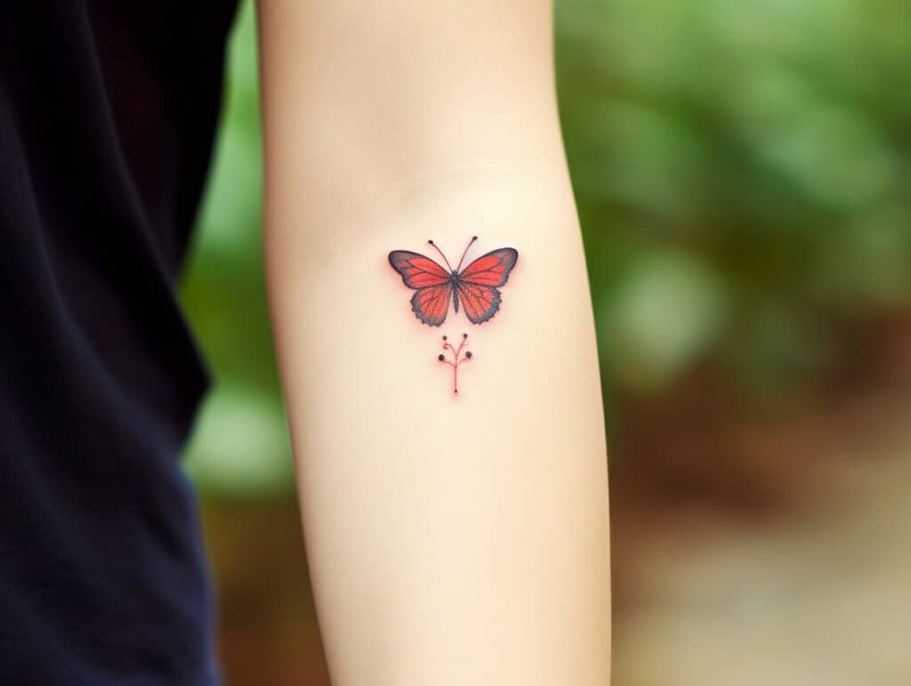 red butterfly tattoo meaning