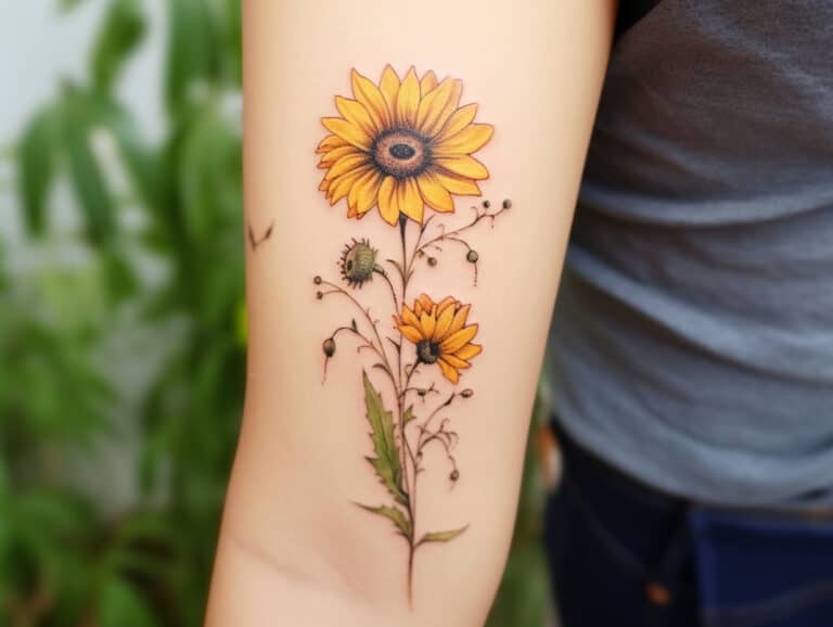 Sunflower Tattoo Meaning Revealed + Designs