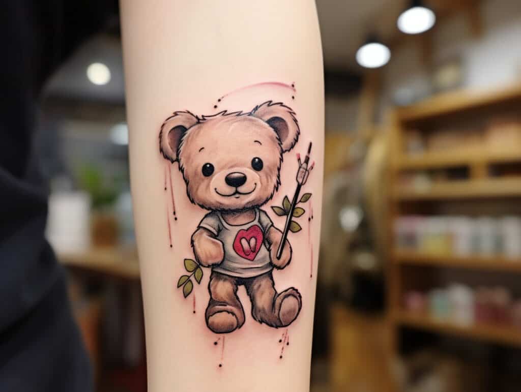 Bear Hugs Forever: Enduring Love Behind Teddy Bear Tattoo Meaning + Designs