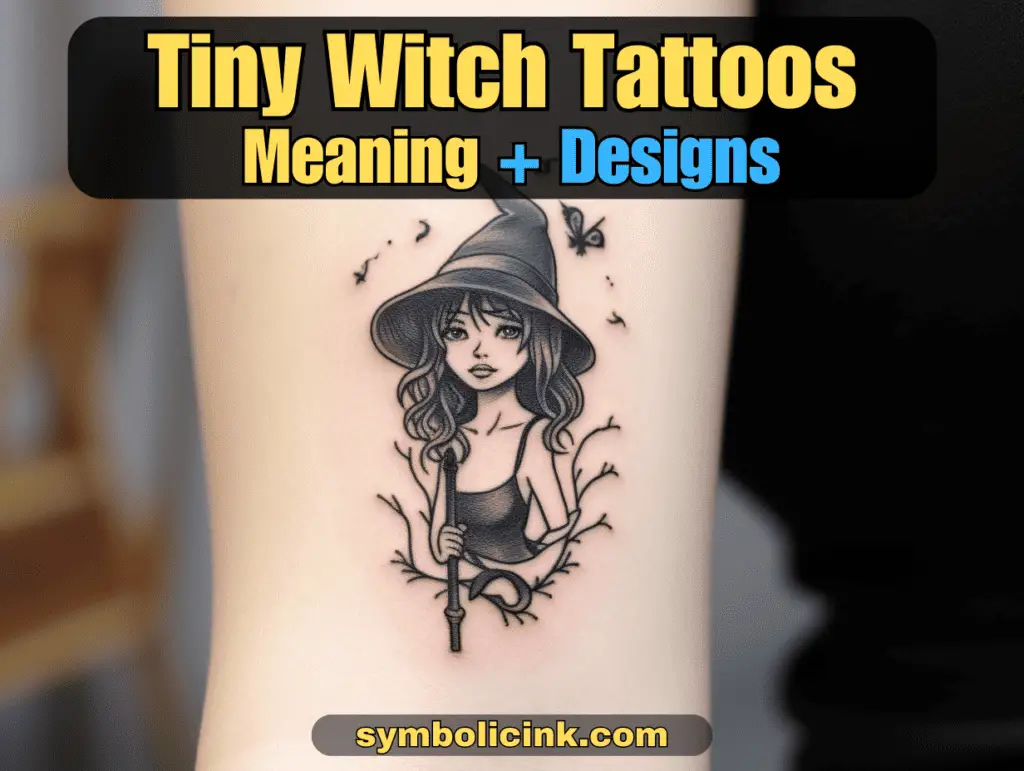 tiny witch tattoo