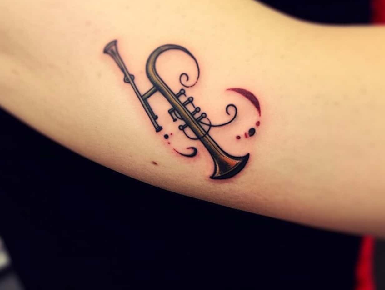 Trombone Tattoos Discovering Designs Ideas