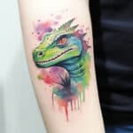 Watercolor Dinosaur Tattoos: Unleashing the Mesozoic Magic in Vivid Hues