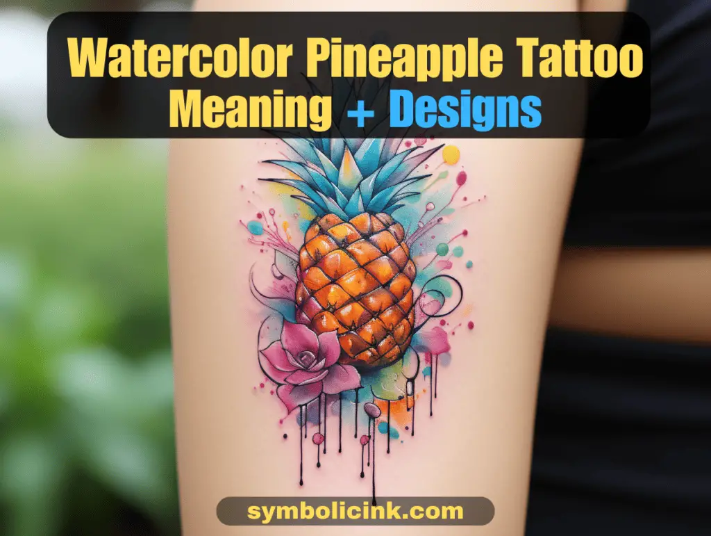 Watercolor Pineapple Tattoo