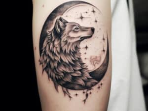 Wild Harmony: Designs and Meaning of Wolf and Moon Tattoos